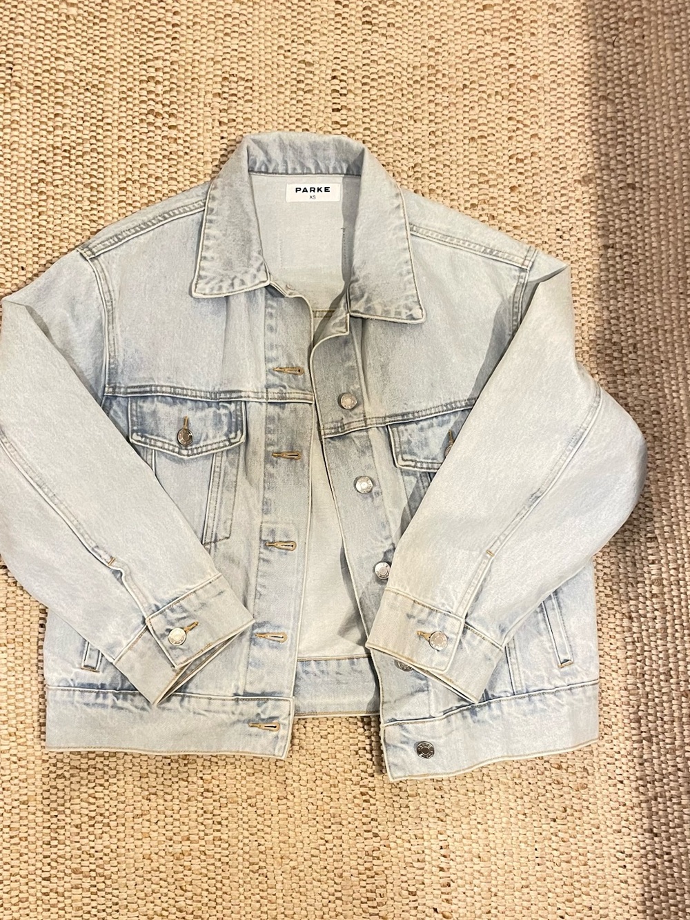 Parke Light Wash Denim Jacket - Pale Blue